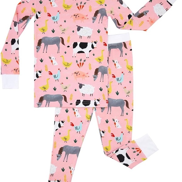 Little Sleepies Pink Farm Friends Pajama Set - Picture 5 of 5